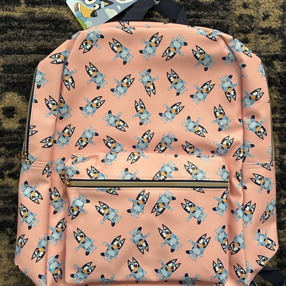 Bluey Pink Allover Print Backpack